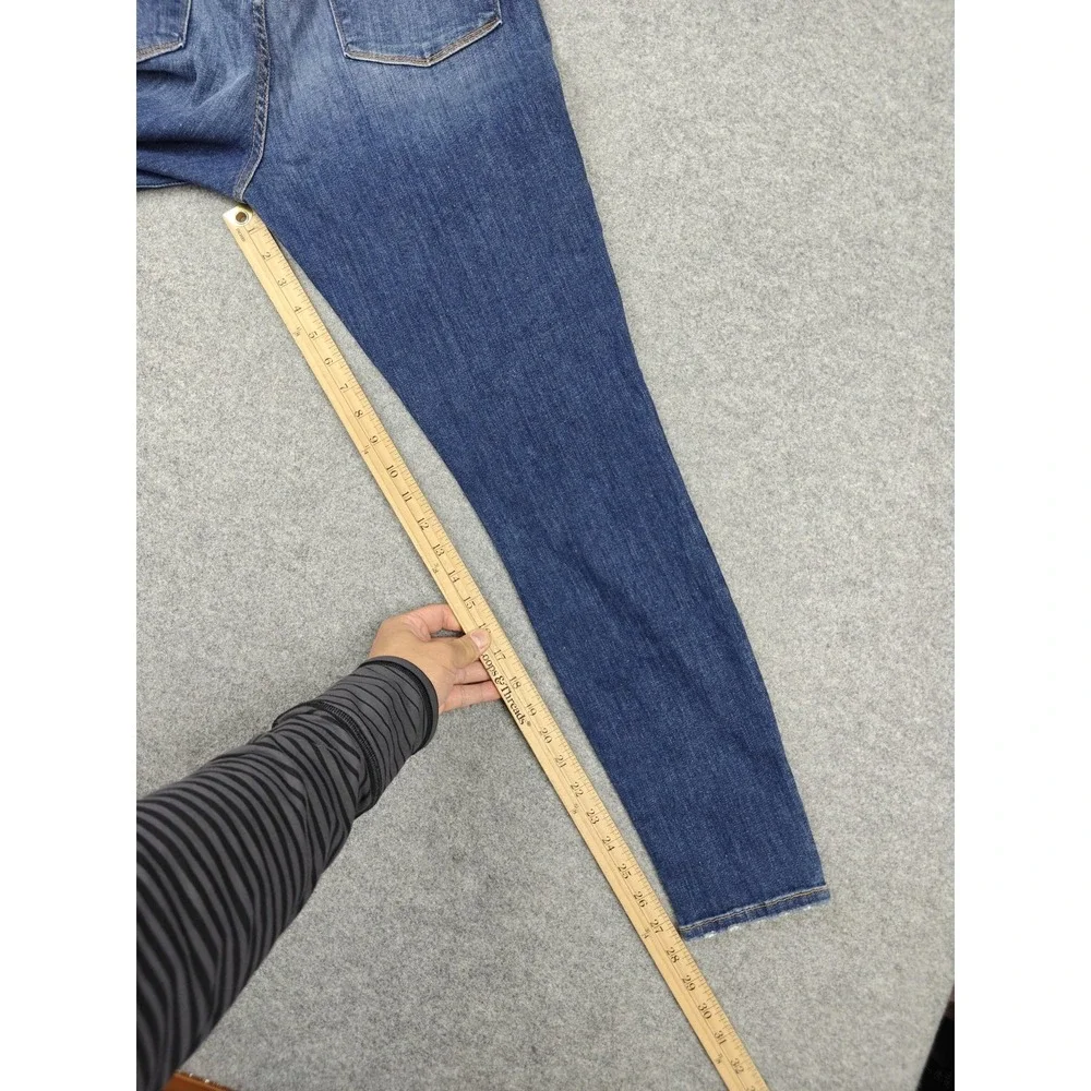 Frame Le High Skinny Jeans Womens 32 Blue High‎ Rise Distressed Stretch 32x28.5